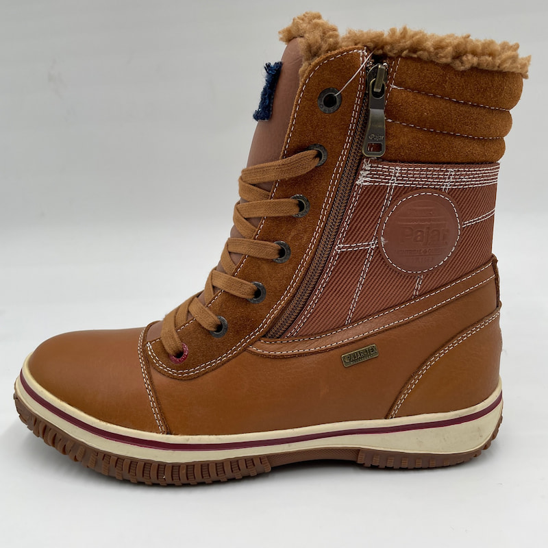 Litchi Pattern Top Grain Winter Boots