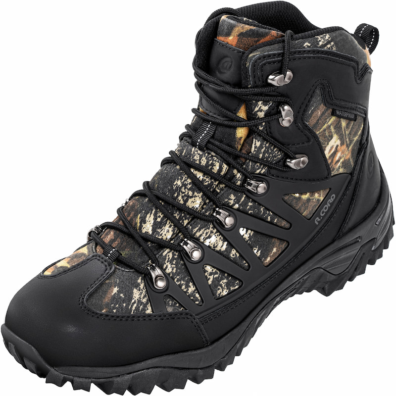 Split Leather Camo Hiking Shoes Water-resistant