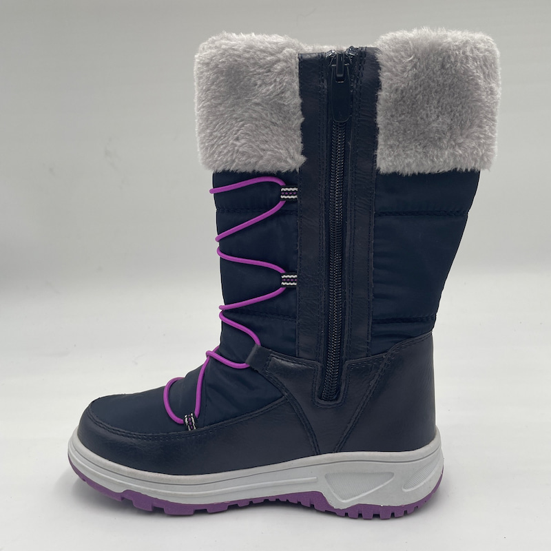 Water-resistant Zip Snow Boots For Kids
