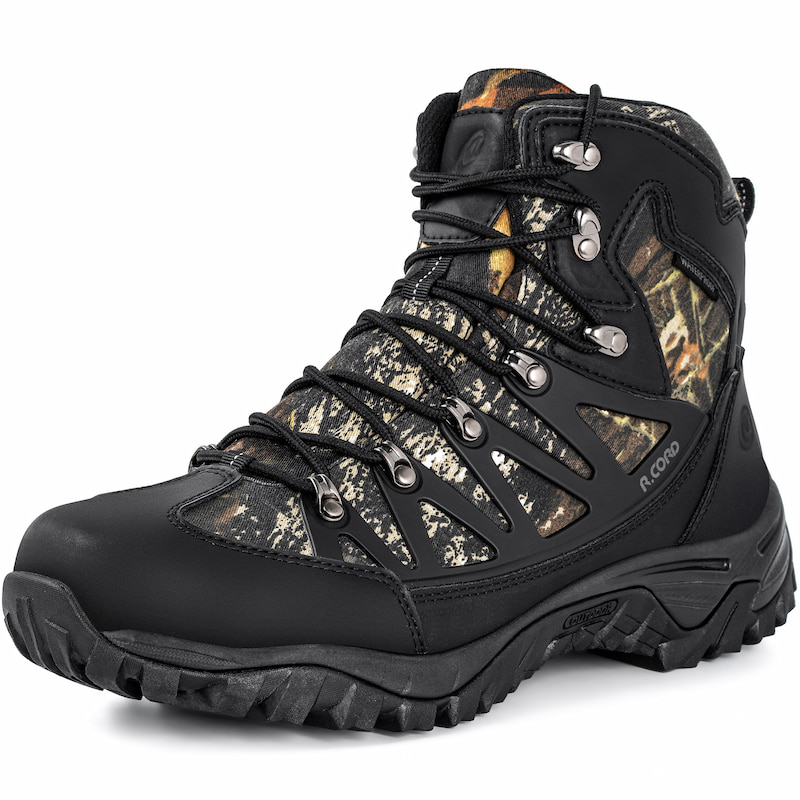 Waterproof Camo Hiking Boots Genuine Leather