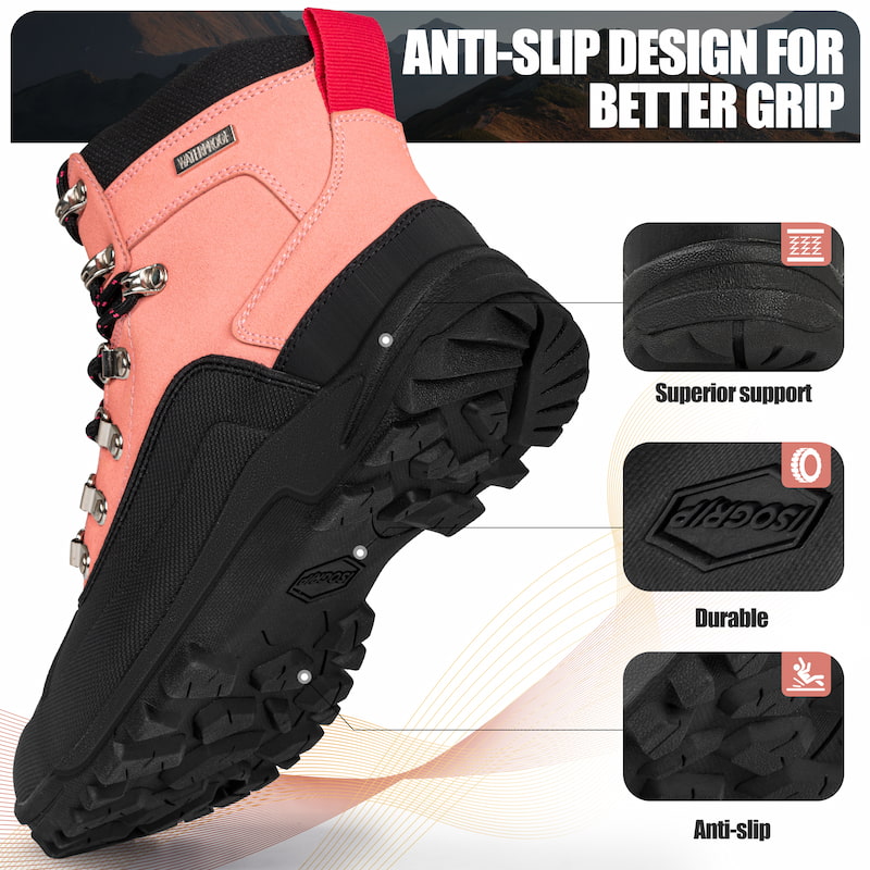 Anti-skid Durable Hiking Boots PVC Shell